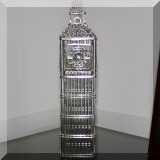 D82. Metal Big Ben decor. 12”h - $8